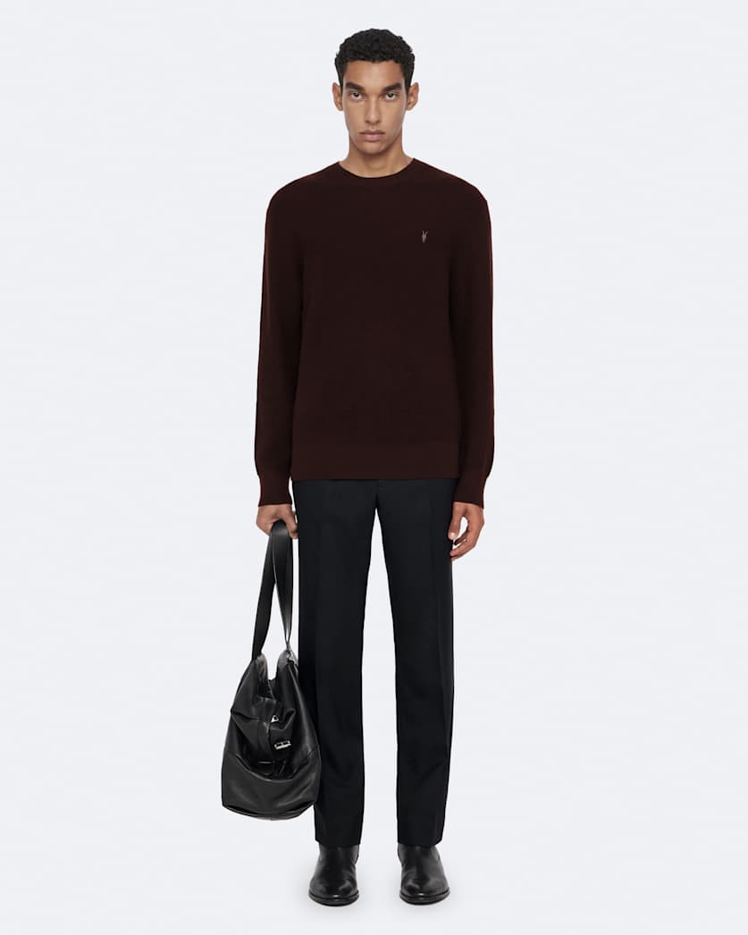 Waffle-Knit Crew-Neck Jumper