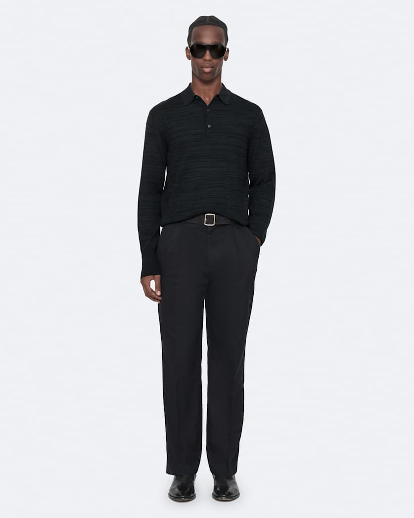 Beton Merino Wool Knitted Polo Shirt
