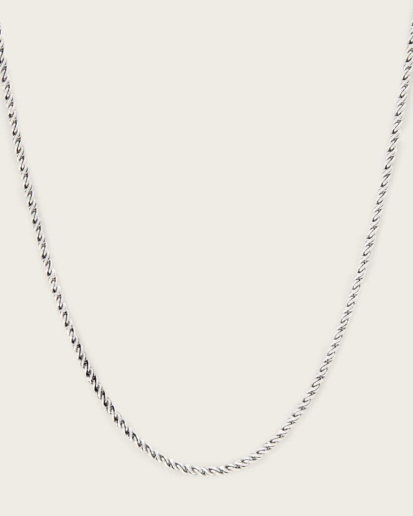 Noah Twisted Silver Chain Necklace