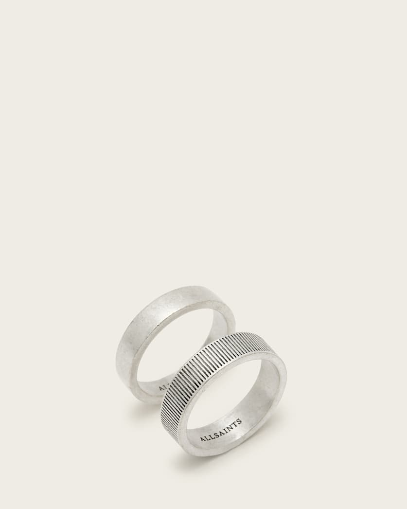 Eason Textured Sterling Silver Ring Set