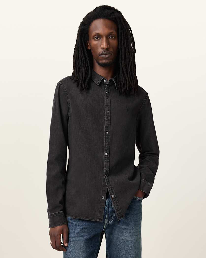 Gleason Press Stud Ramskull Denim Shirt