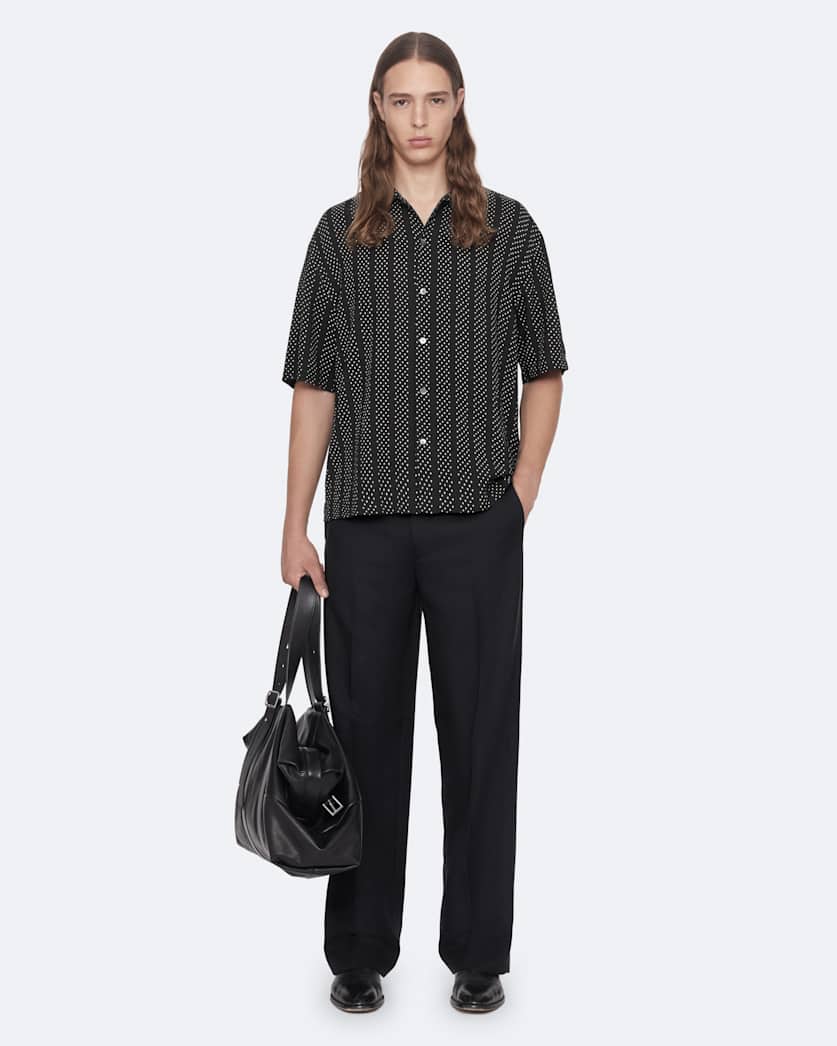 Quasar Oversized Viscose Polkadot Shirt