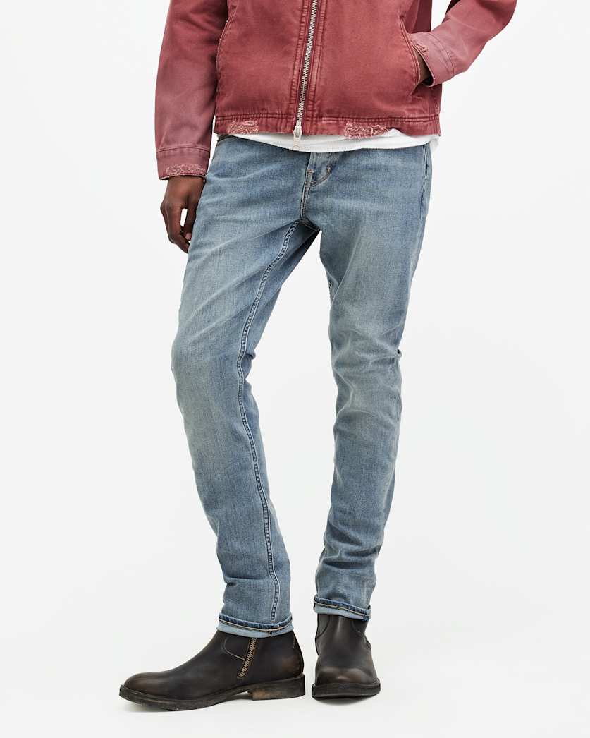 all saints mens cigarette jeans ALLSAINTS Slim Fit in Washed Black turn jeans inside Buy Cigarette Skinny Jeans for