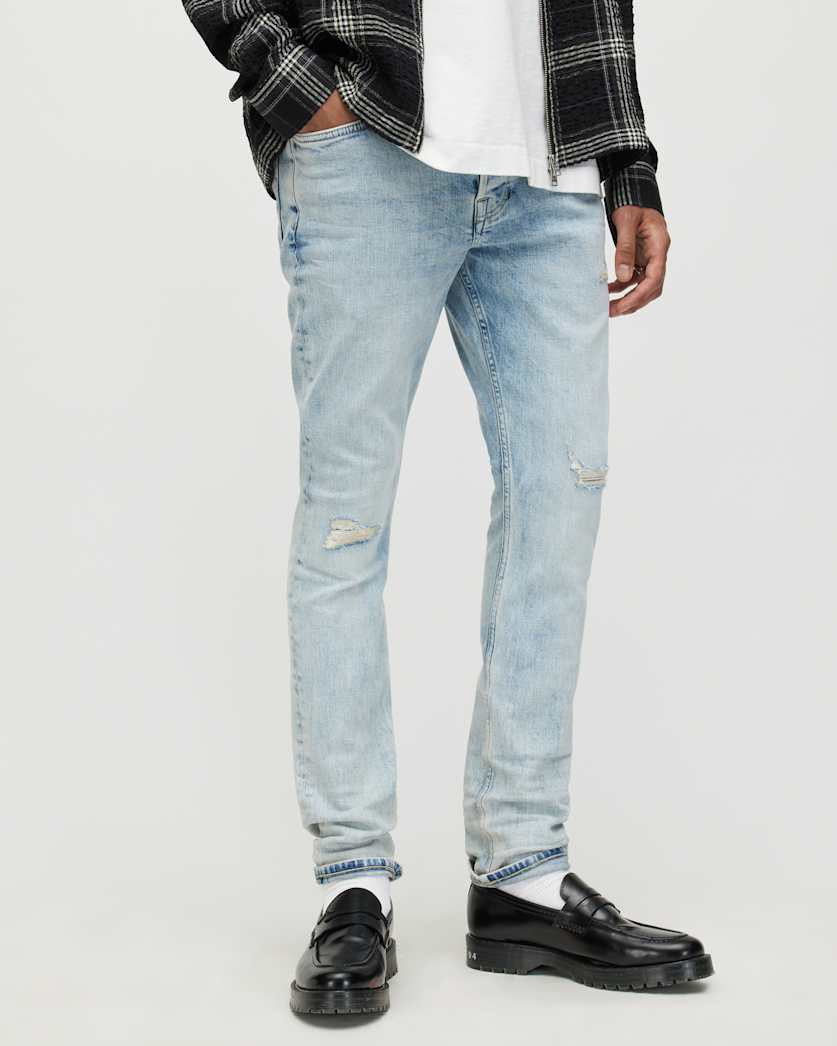 Cigarette Damaged Skinny Jeans
