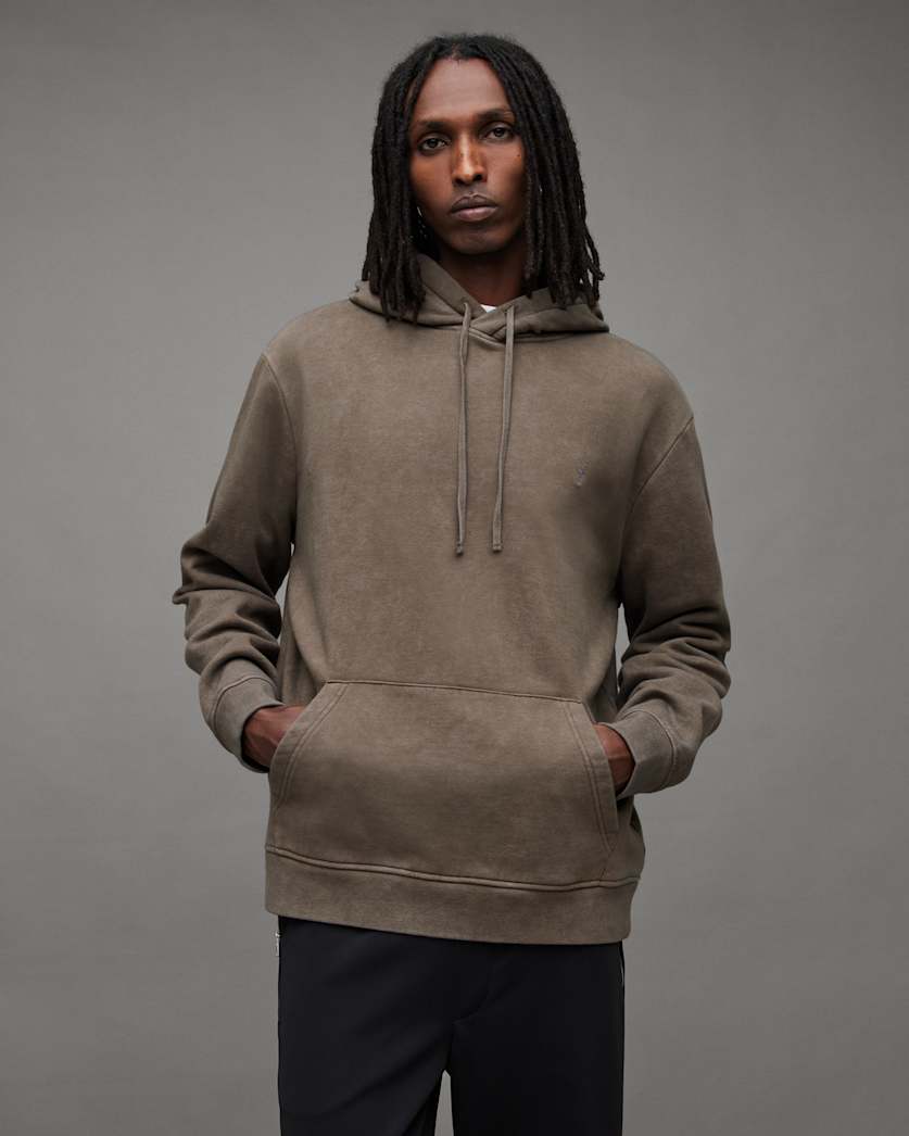 Saka Mottled Wash Ramskull Hoodie