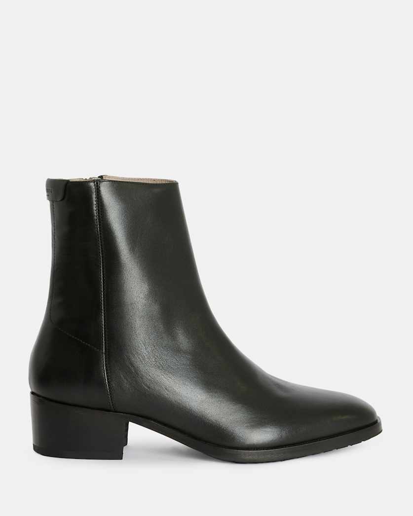 Bonham Stacked Heel Leather Boots