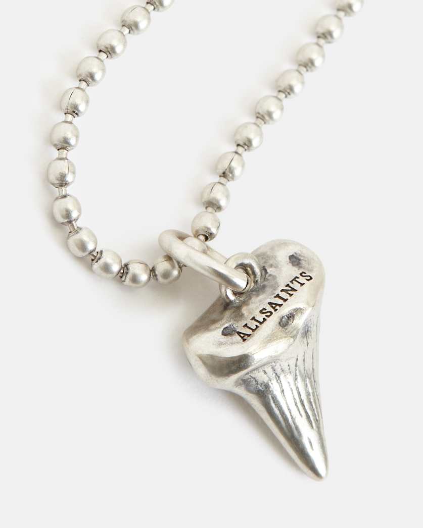 Shark Tooth Sterling Silver Pendant Necklace