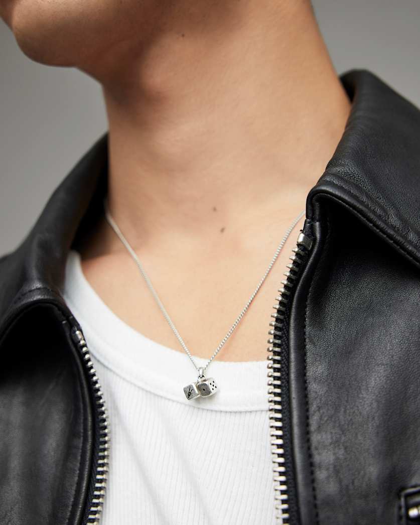 Double Dice Sterling Silver Necklace