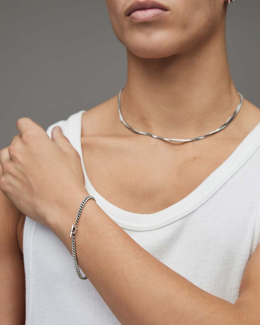 Dino 2-In-1 Chain Sterling Silver Necklace