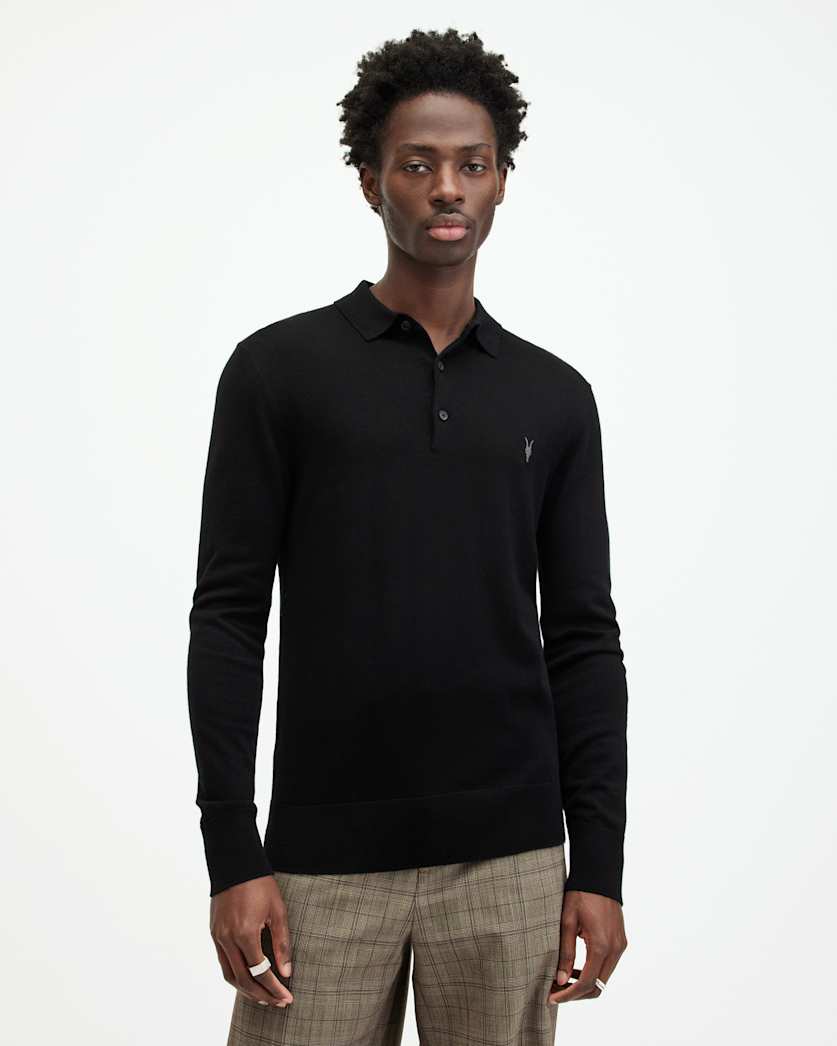 Mode Merino Long Sleeve Polo Shirt