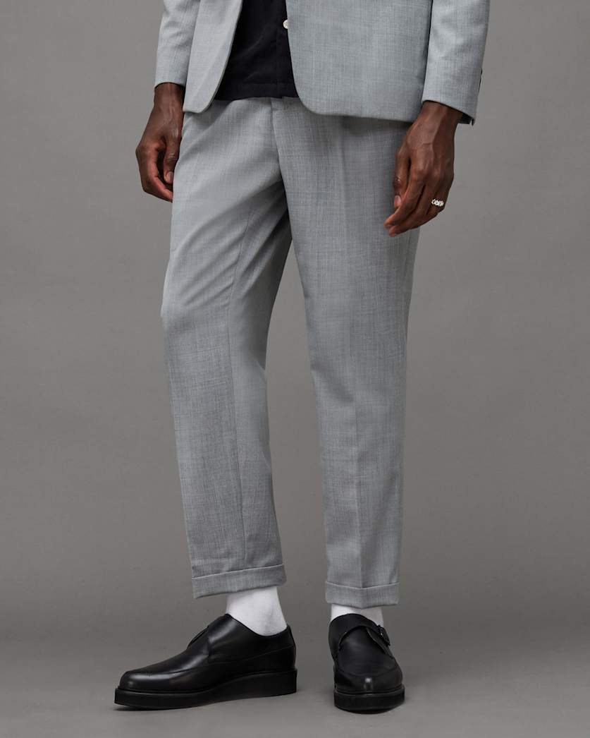 Buller Wool Blend Cropped Slim Trousers