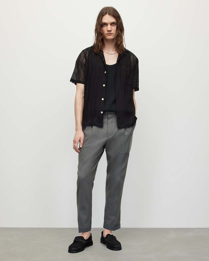 Tallis Slim Fit Cropped Trousers