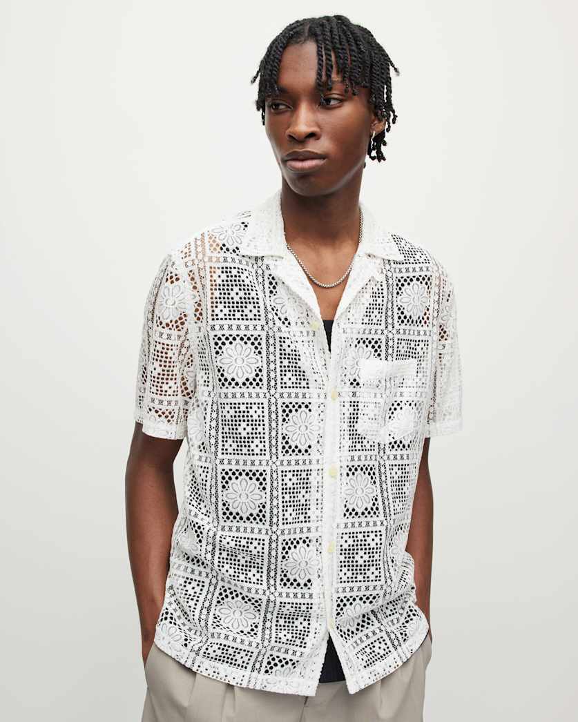 Llonga Crochet Lace Floral Shirt