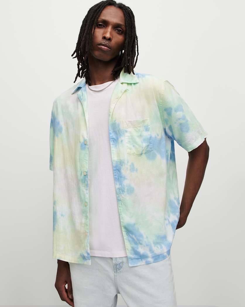 Pilar Tie Dye Linen Blend Shirt