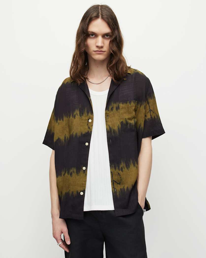 Disarm Linen Blend Tie Dye Shirt