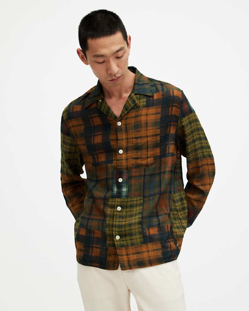 Carreaux Patchwork Checked Jacquard Shirt