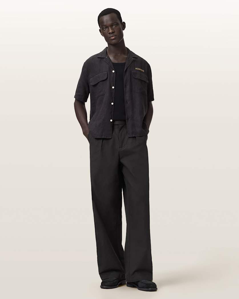 Conway Wide Leg Pleated Trousers