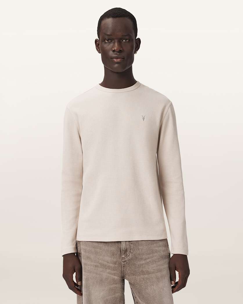 Ellis Waffle Texture Long Sleeve Crew
