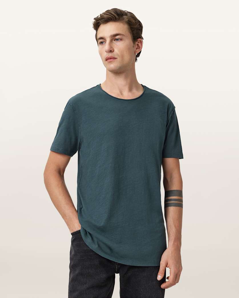 Figure Crew Neck Raw Edge T-Shirt