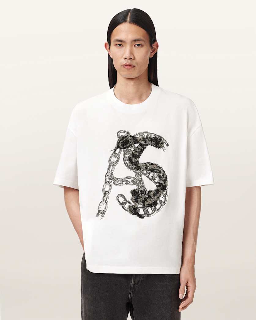 Scale Cropped Graphic T-Shirt