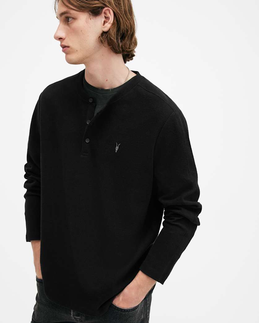 Rowe Long Sleeve Waffle Henley T-Shirt