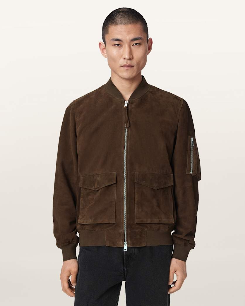 Rokko Relaxed Suede Bomber Jacket
