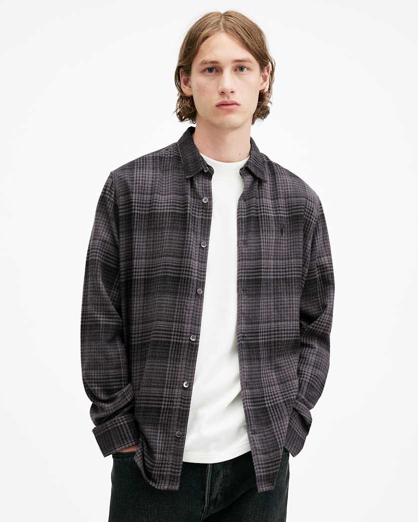 Sonik Brushed Checked Relaxed FIt Shirt
