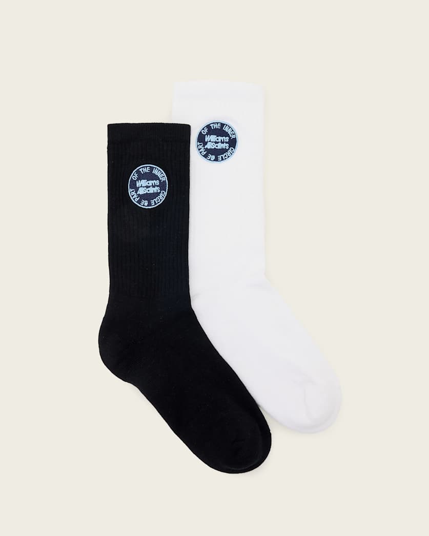 Williams X AllSaints Embroidered Socks 2 Pack