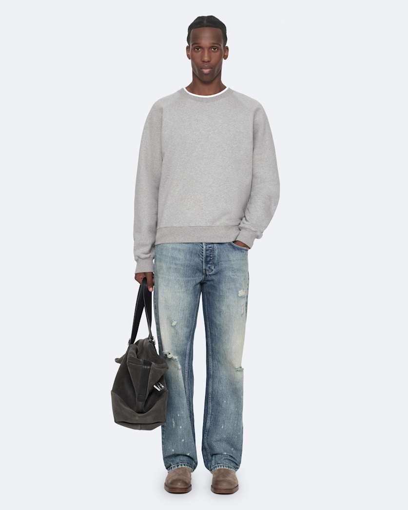 Organic cotton raglan sweatshirt