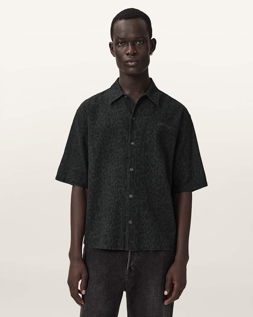 Leopardo Oversized Linen Blend Shirt