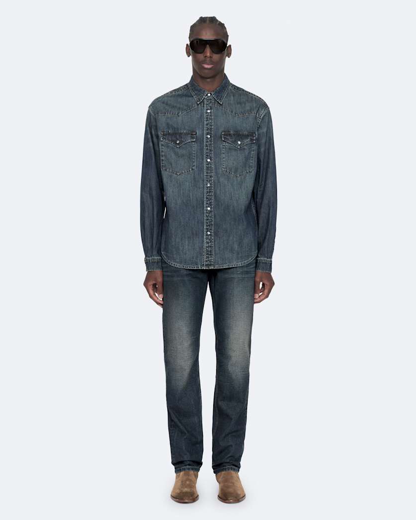 Slim straight-leg jeans