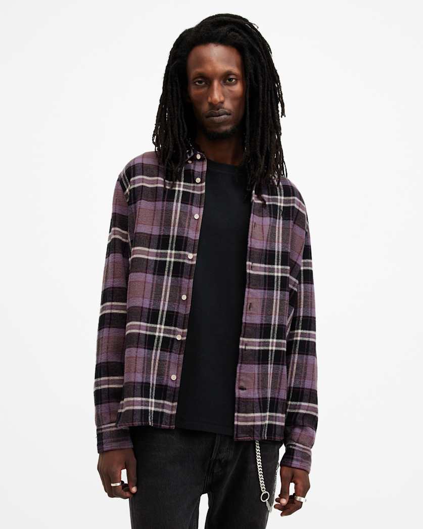 Buzzard Checked Relaxed Fit Ramskull Shirt