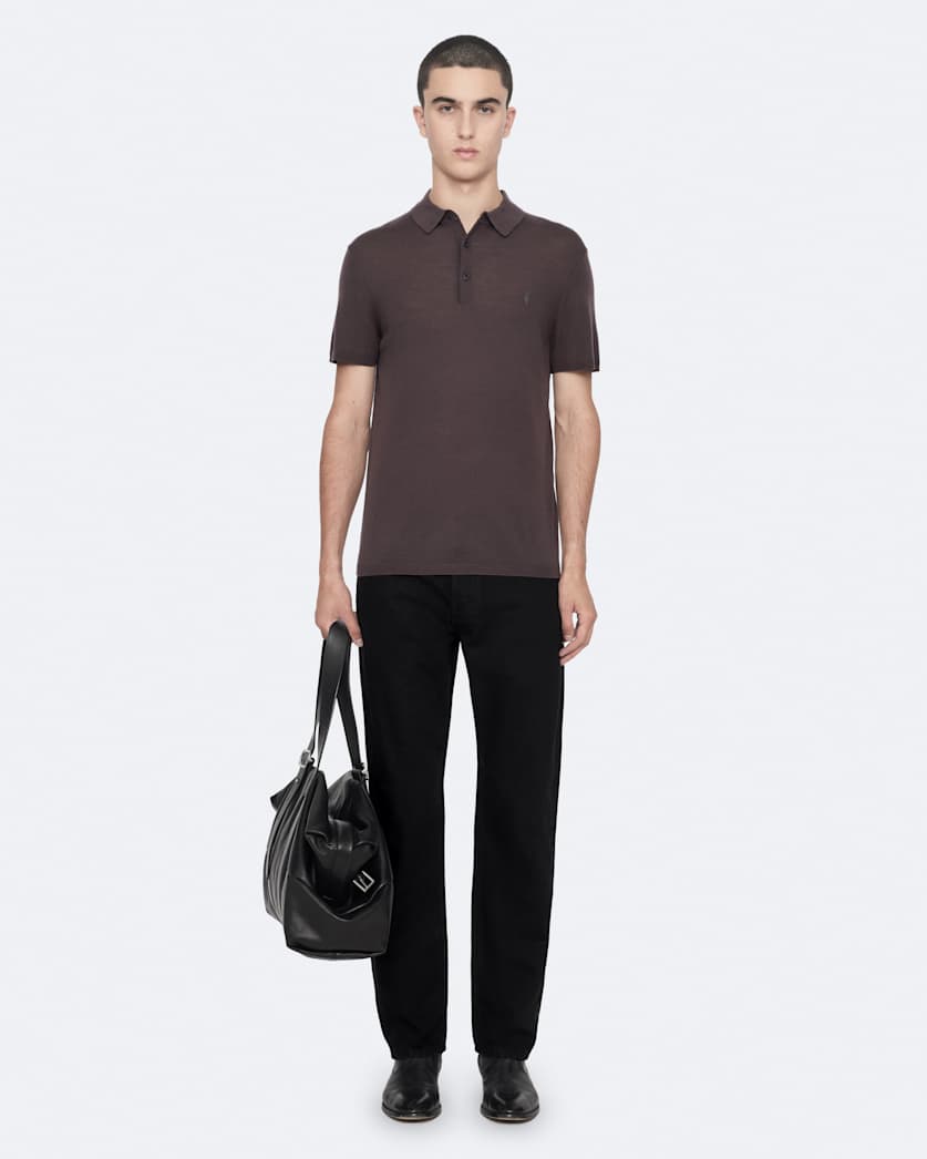 Mode Merino Short Sleeve Ramskull Polo Shirt