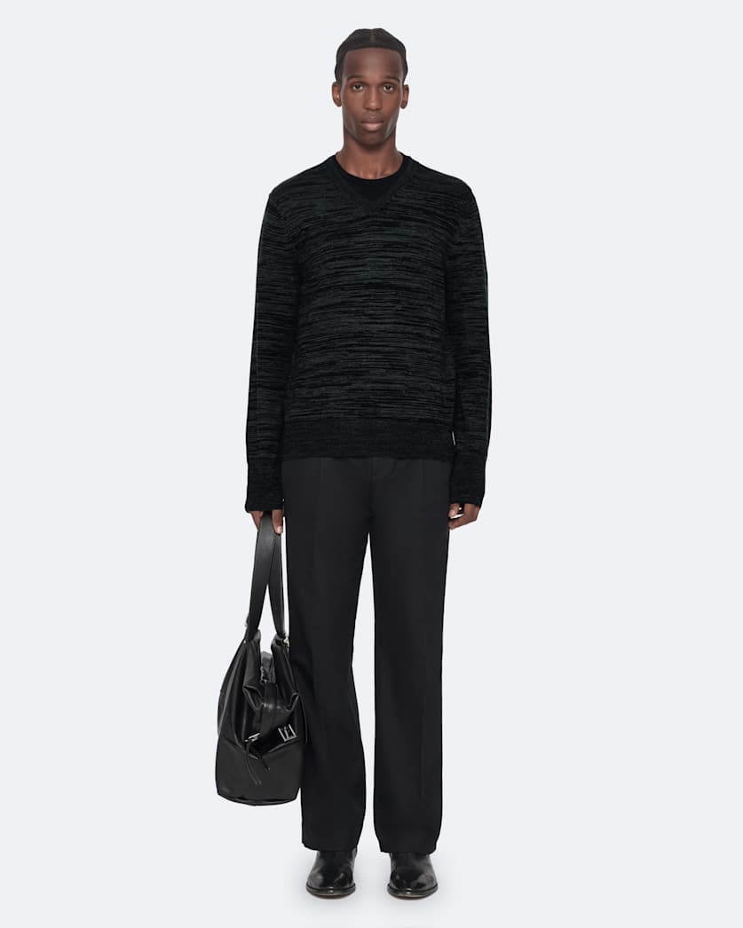 V-neck merino wool jumper