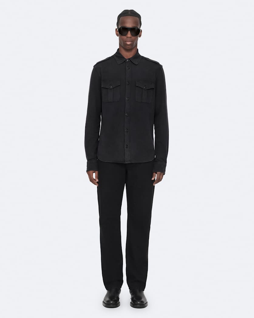 Regular-fit military shirt