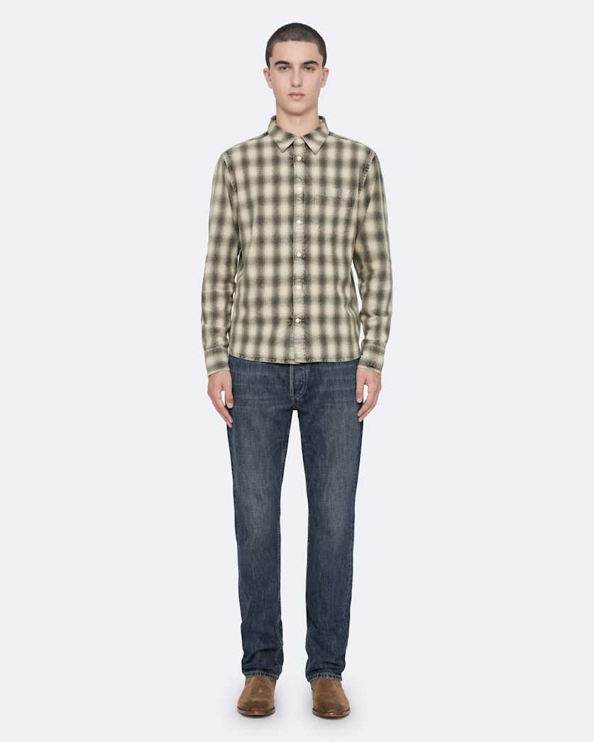Regular-fit printed check shirt
