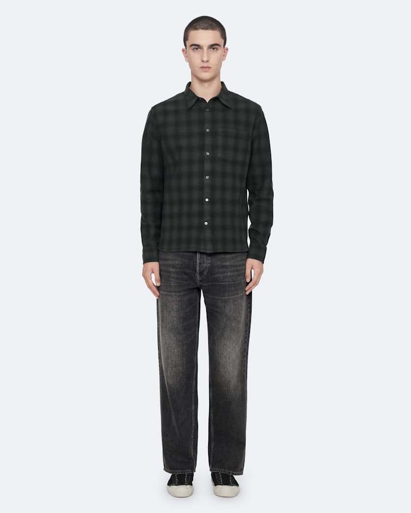 Regular-fit printed check shirt