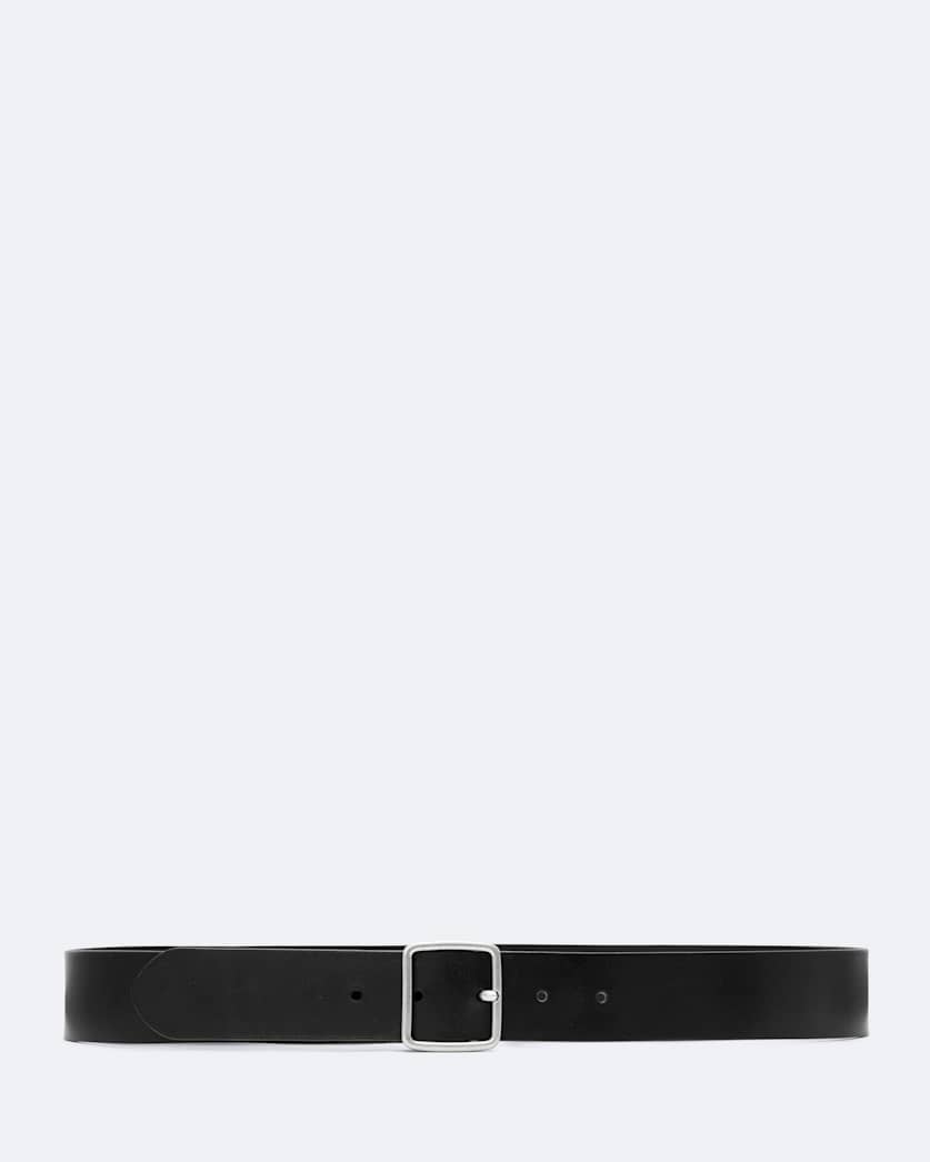 Miller Bar-Buckle Leather Belt