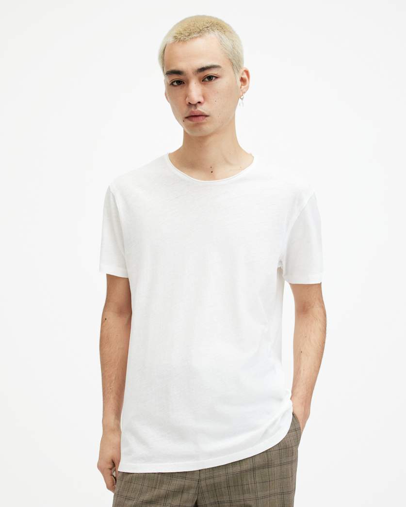 Figure Crew Neck Raw Edge T-Shirt