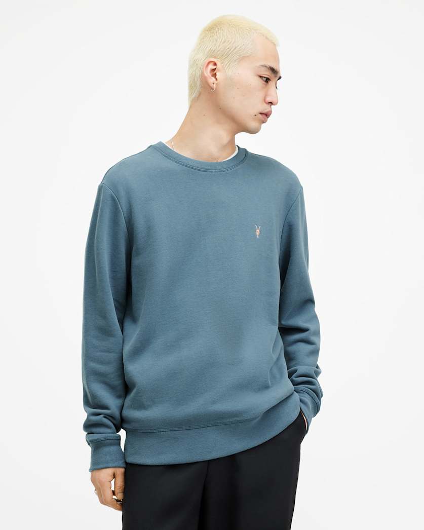 Raven Contrast Crew Neck Ramskull Sweatshirt