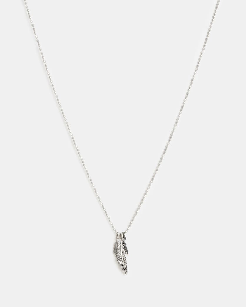 Feather Charm Sterling Silver Necklace