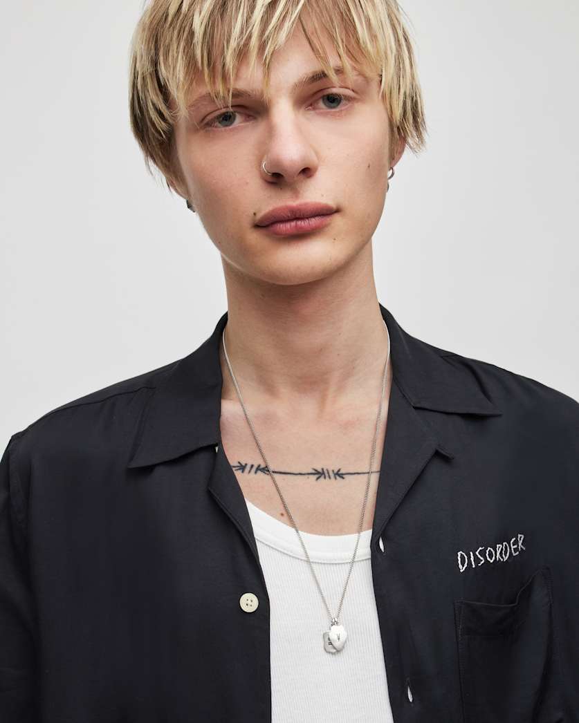 Shield Sterling Silver Charm Necklace