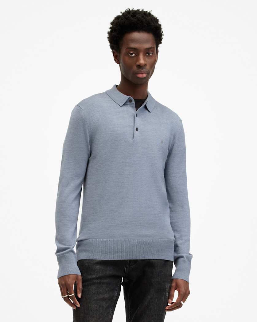 Mode Merino Long Sleeve Polo Shirt