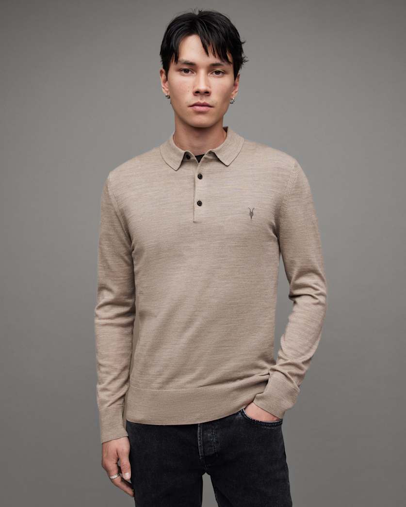 Mode Merino Long Sleeve Polo Shirt