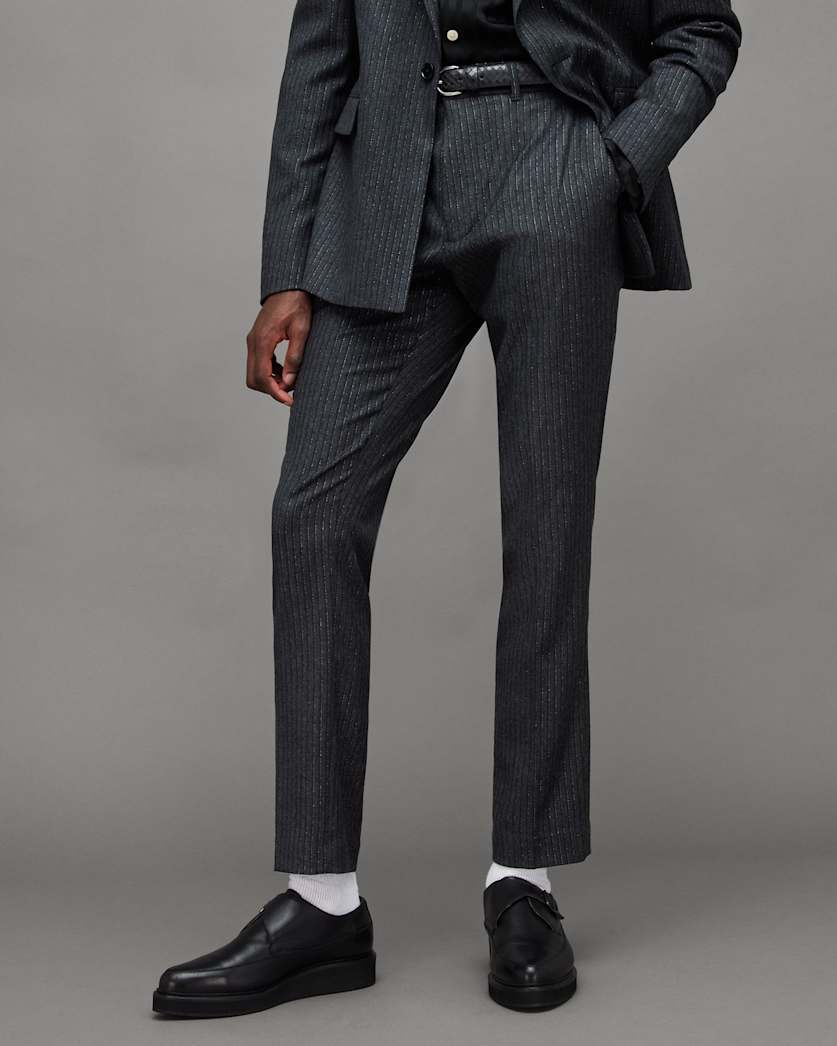 Androm Metallic Pinstripe Skinny Trousers