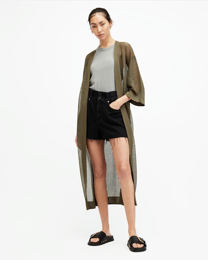 Misha Mesh Longline Kimono Cardigan