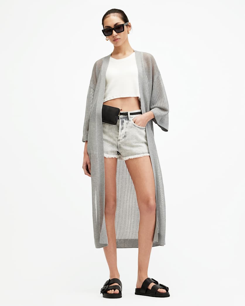 Misha Mesh Longline Kimono Cardigan