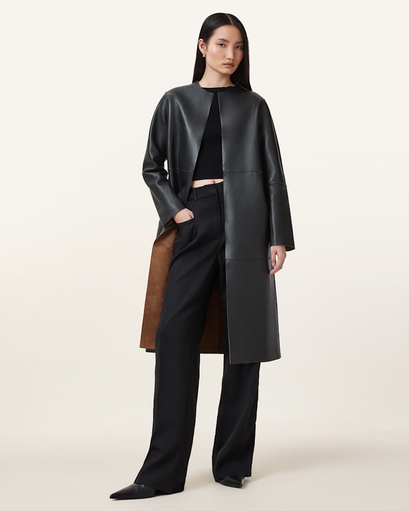 Selby 2-In-1 Reversible Suede Mac Coat