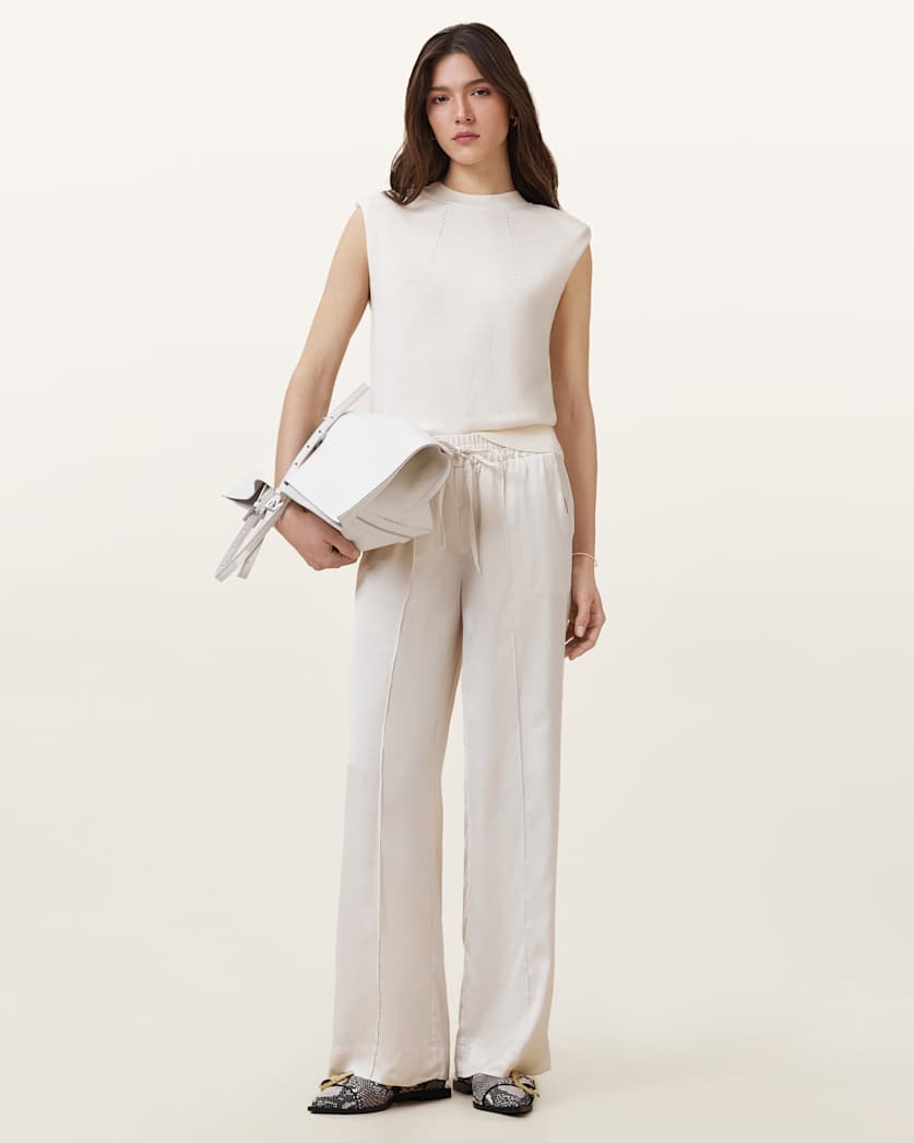 Alba Satin Wide Leg Trousers