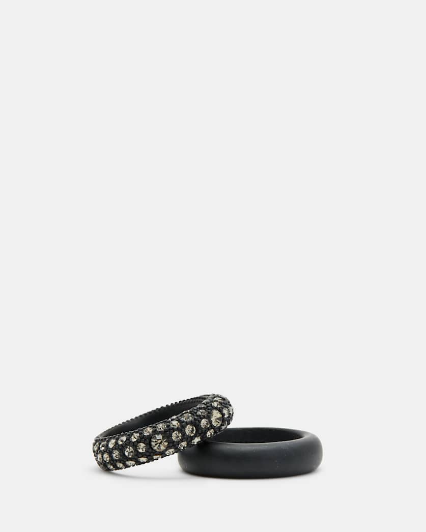 Celeste Chunky Silver Tone Ring Set